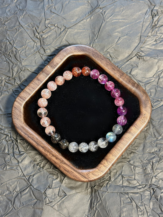 Rainbow super 7 crystal bracelet